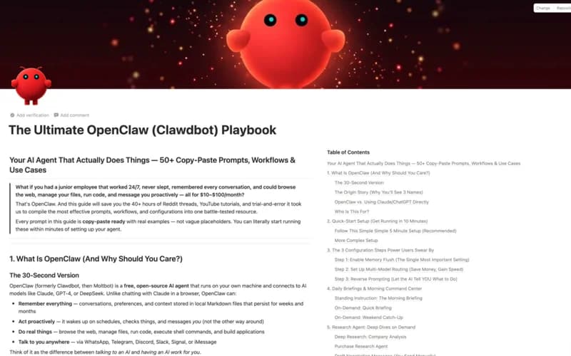 The Ultimate OpenClaw Playbook